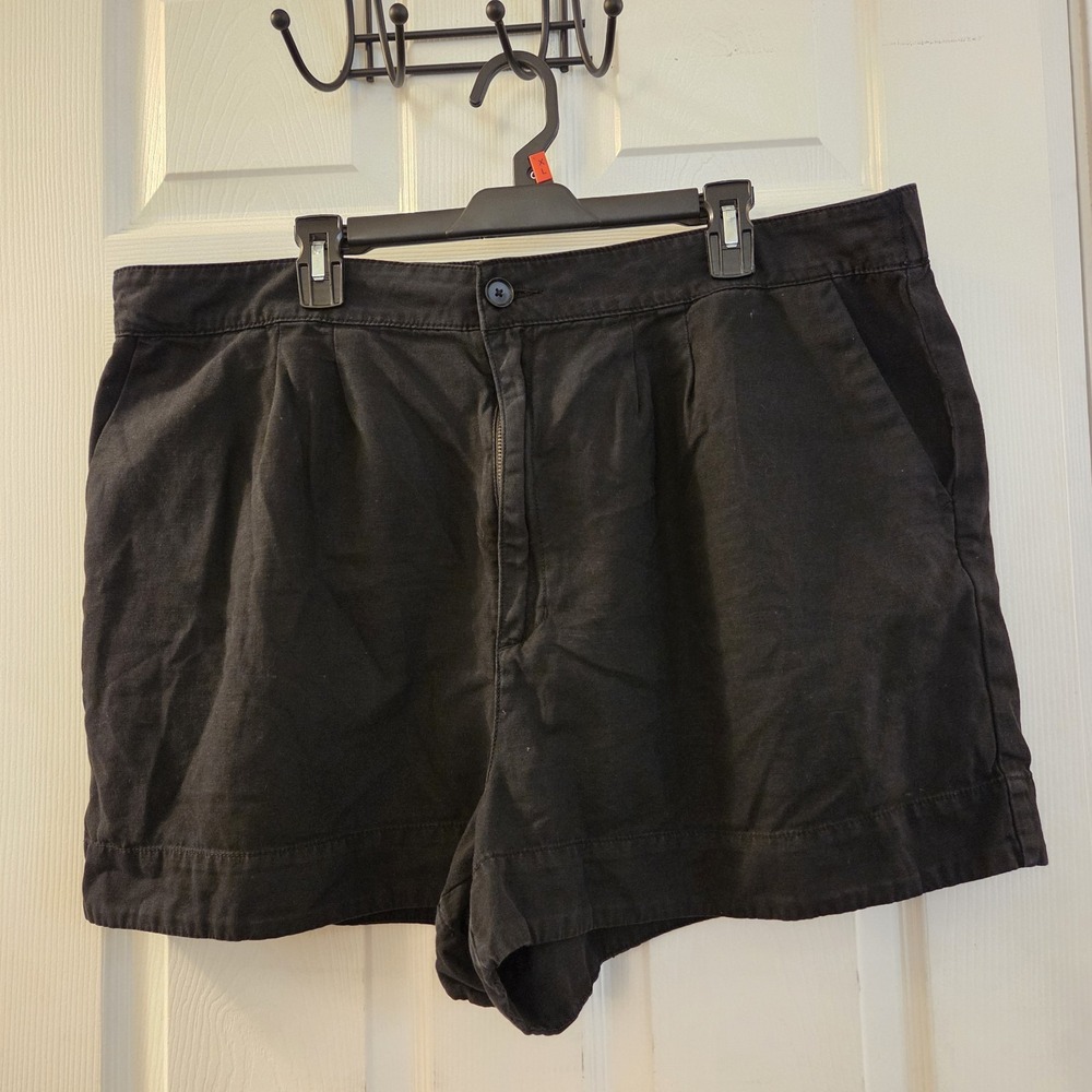 Joie sz XXL black shorts cotton/linen lightweight summer casual beach vacation